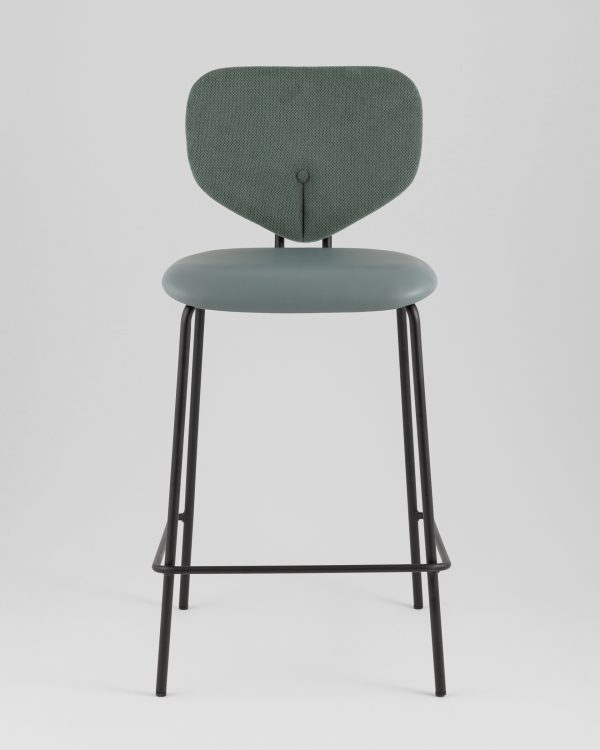 Стул полубарный Masey зеленый со светло-зеленой экокожей — изображение 3