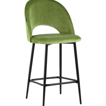 Стул полубарный Меган велюр травяной