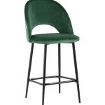 Стул полубарный Меган велюр зеленый