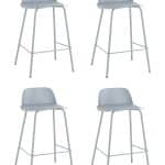 Стул полубарный Mist серо-голубой 4 шт