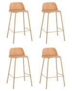 Стул полубарный Mist желтый 4 шт