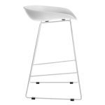 Стул полубарный Neo белый с белыми ножками — изображение 3