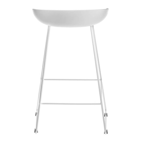 Стул полубарный Neo белый с белыми ножками — изображение 5