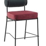 Стул полубарный Ponpoun тёмно-серый бордо