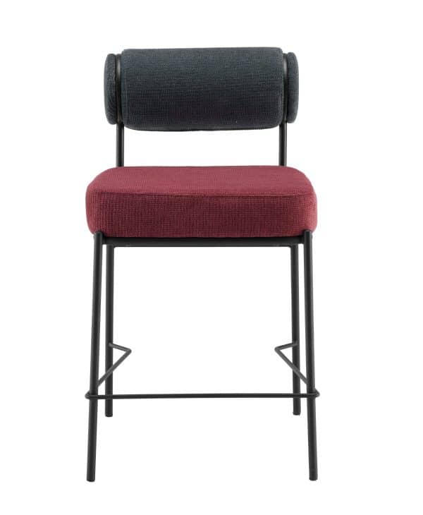 Стул полубарный Ponpoun тёмно-серый бордо — изображение 3
