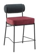 Стул полубарный Ponpoun тёмно-серый бордо