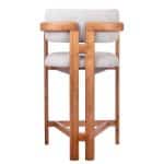 Стул полубарный Rich рогожка бежево-голубая с ножками цвета орех — изображение 4