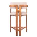 Стул полубарный Rich рогожка латте с ножками цвета орех — изображение 4