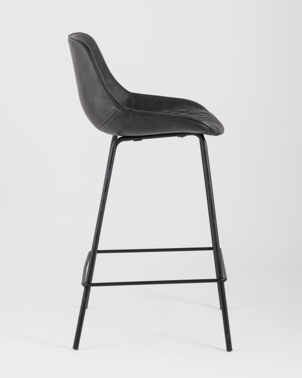 Стул полубарный TEXAS экокожа серый — изображение 3