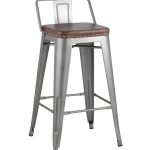 Стул полубарный TOLIX SOFT серебристый