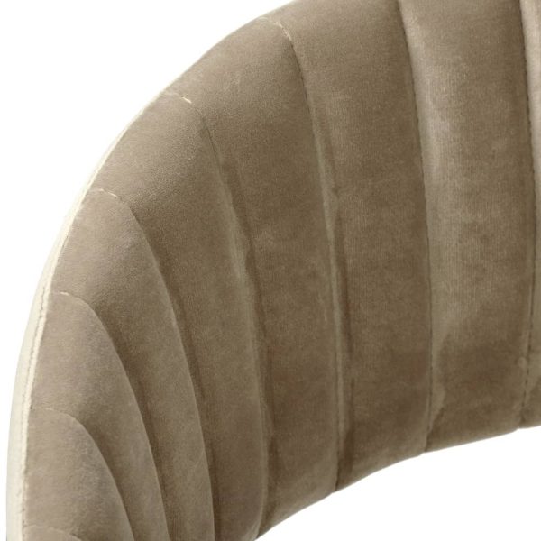 Стул полубарный Turin латте с золотыми ножками — изображение 5