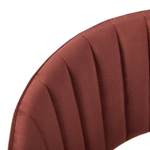 Стул полубарный Turin терракотовый, золотые ножки — изображение 5