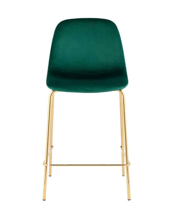 Стул полубарный Валенсия SN велюр зеленый золотые ножки 2 шт. — изображение 3