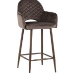 Стул полубарный Венера диамант велюр коричневый