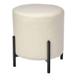 Стул-пуф Otis белый, искусственный мех — изображение 3