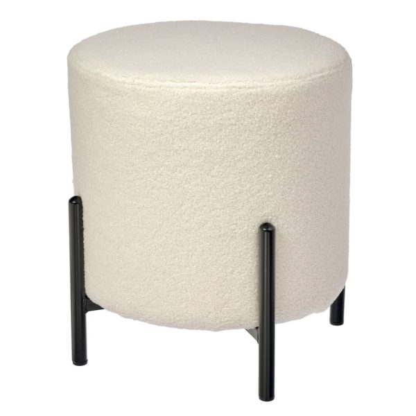 Стул-пуф Otis белый, искусственный мех — изображение 3