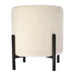 Стул-пуф Otis белый, искусственный мех — изображение 4