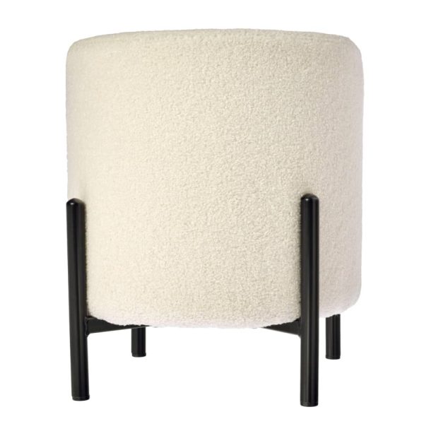 Стул-пуф Otis белый, искусственный мех — изображение 4