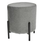 Стул-пуф Otis светло-серый, искусственный мех — изображение 3