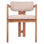 Стул Rich рогожка латте с ножками цвета орех — изображение 3