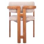 Стул Rich рогожка латте с ножками цвета орех — изображение 5