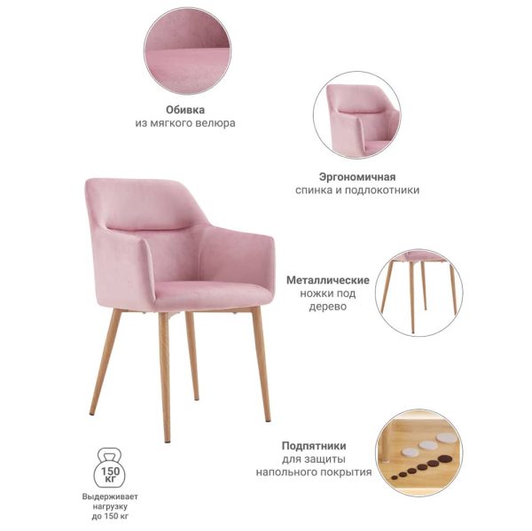 Стул Rome пудровый — изображение 5