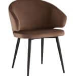 Стул с подлокотниками Codo велюр коричневый
