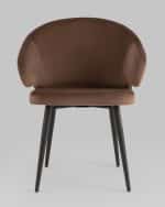 Стул с подлокотниками Codo велюр коричневый — изображение 3