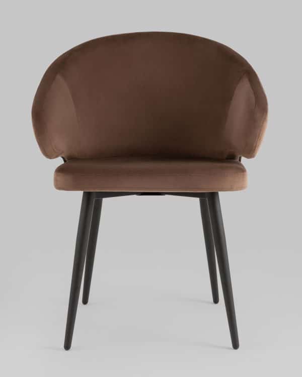 Стул с подлокотниками Codo велюр коричневый — изображение 3