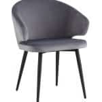 Стул с подлокотниками Codo велюр серый