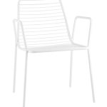 Стул с подлокотниками Дели металл белый