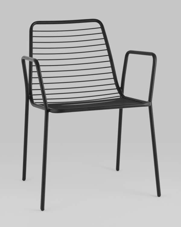 Стул с подлокотниками Дели металл черный — изображение 2