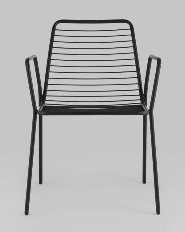 Стул с подлокотниками Дели металл черный — изображение 3