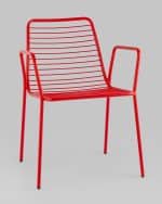 Стул с подлокотниками Дели металл красный — изображение 2