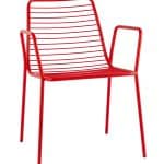 Стул с подлокотниками Дели металл красный