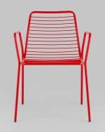 Стул с подлокотниками Дели металл красный — изображение 3