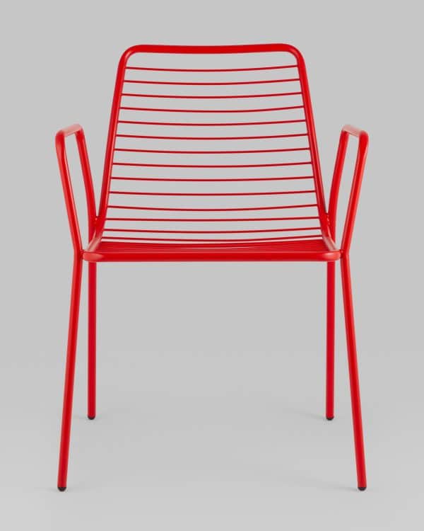 Стул с подлокотниками Дели металл красный — изображение 3