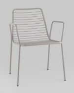 Стул с подлокотниками Дели металл серый — изображение 2