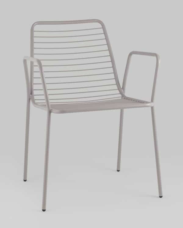 Стул с подлокотниками Дели металл серый — изображение 2