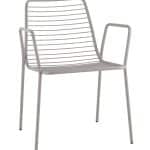 Стул с подлокотниками Дели металл серый