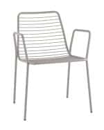 Стул с подлокотниками Дели металл серый