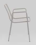 Стул с подлокотниками Дели металл серый — изображение 3