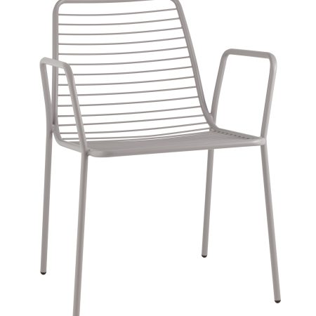 Стул с подлокотниками Дели металл серый