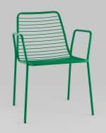 Стул с подлокотниками Дели металл зеленый — изображение 2