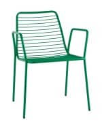 Стул с подлокотниками Дели металл зеленый