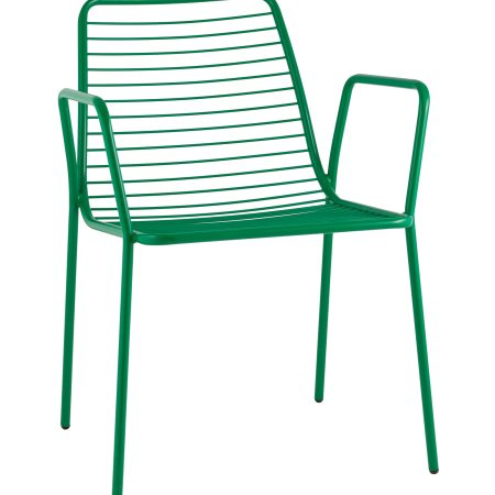 Стул с подлокотниками Дели металл зеленый
