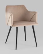 Стул с подлокотниками Джоэл велюр бежевый — изображение 2