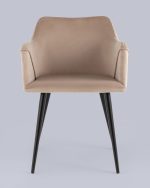 Стул с подлокотниками Джоэл велюр бежевый — изображение 3