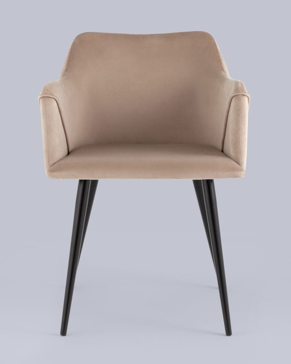 Стул с подлокотниками Джоэл велюр бежевый — изображение 3