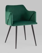 Стул с подлокотниками Джоэл велюр зелёный — изображение 2